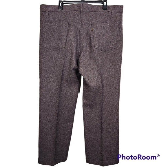 Levi's Vintage 977 Button 100% Dracon Polyester Bootcut Pants Size 42 - Picture 2 of 10